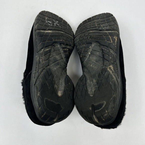 Merrell Black Encore Ice suede Mule Slides Clogs Sz 7 Sherpa Wool Lined Slip On - Picture 7 of 8